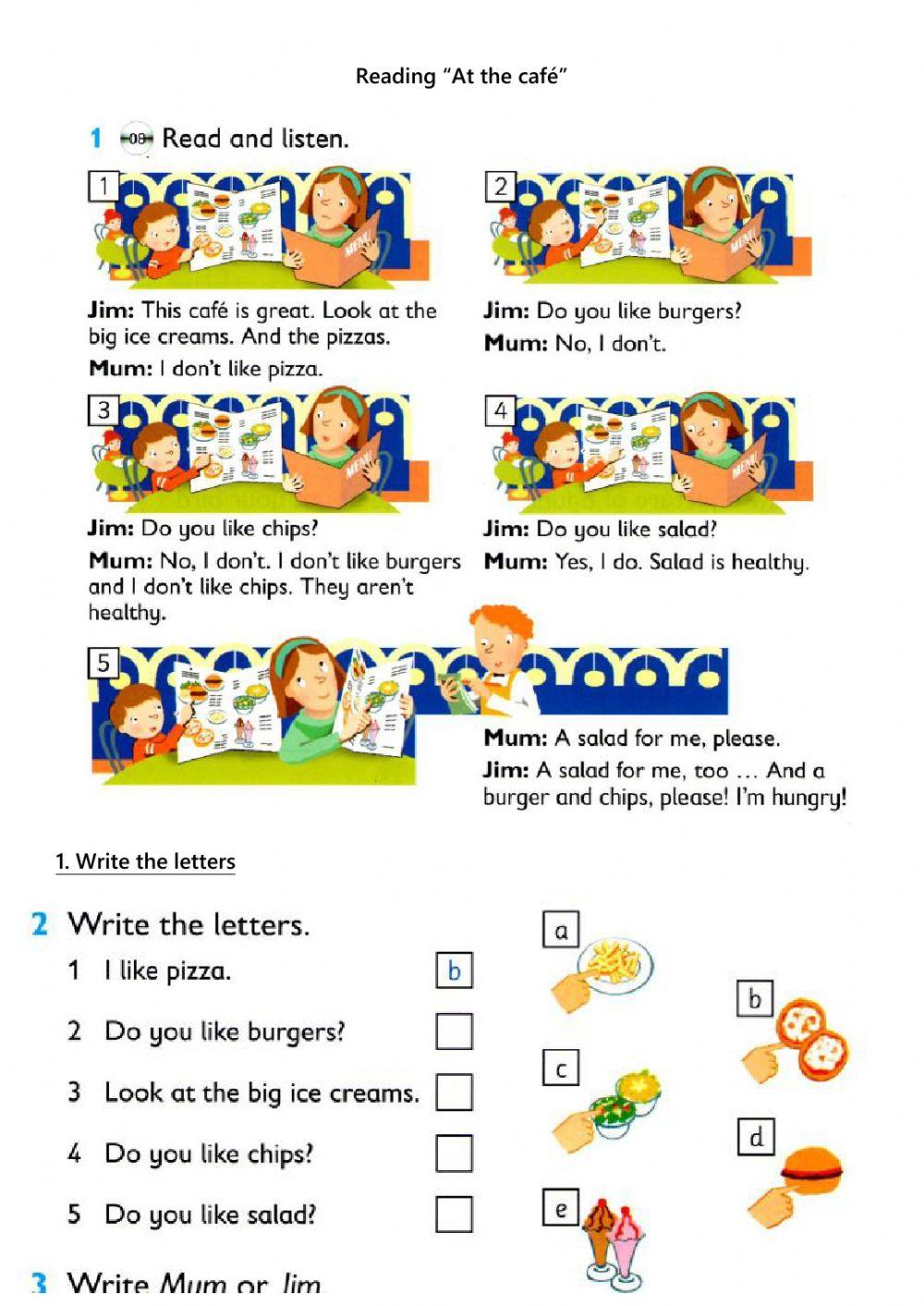 Reading - At the cafe (do you like)