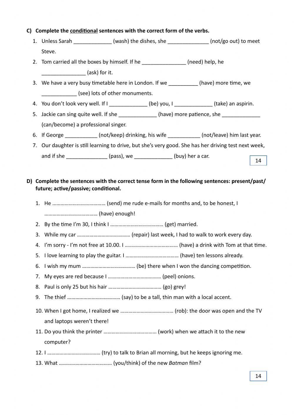 B2 youngsters INTENSIVE EXAM