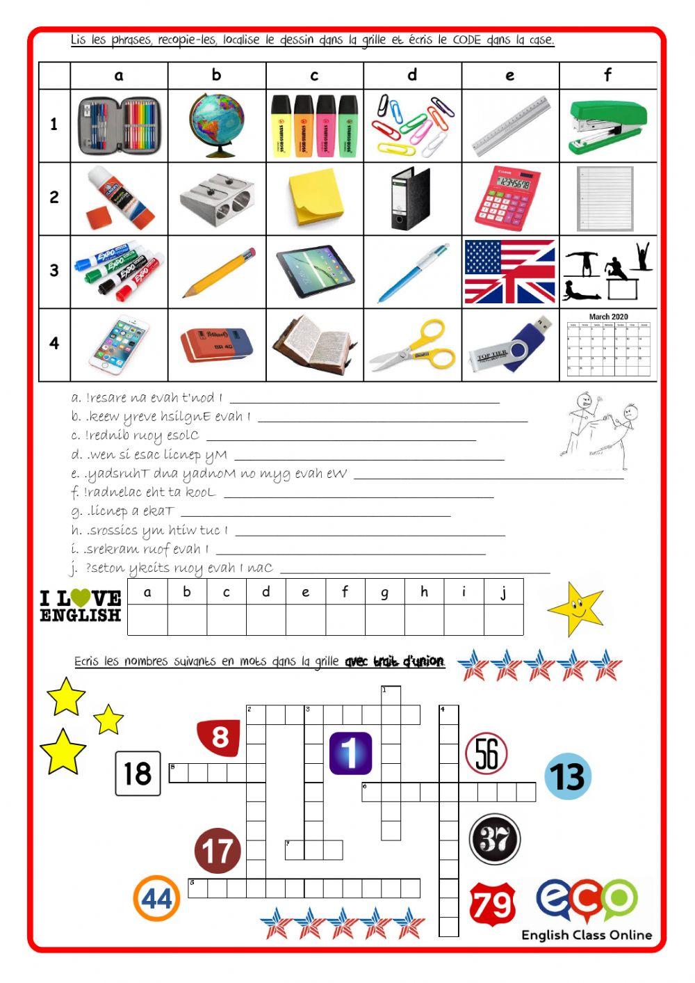 Pad11 School Supplies Grid
