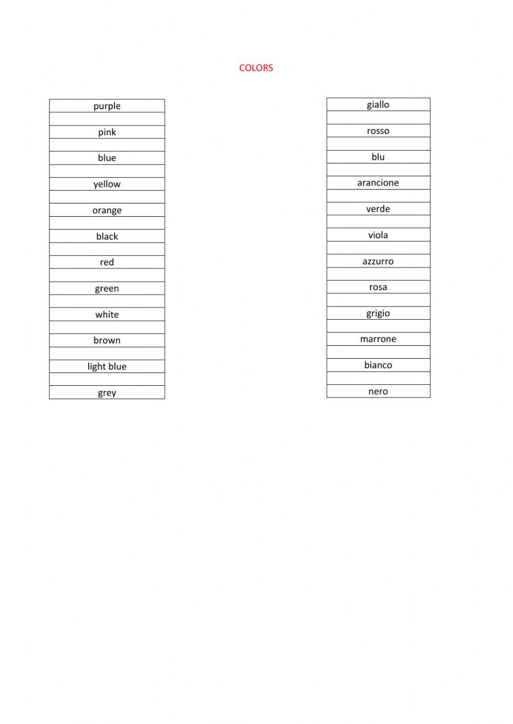 Numbers, colors, school, body