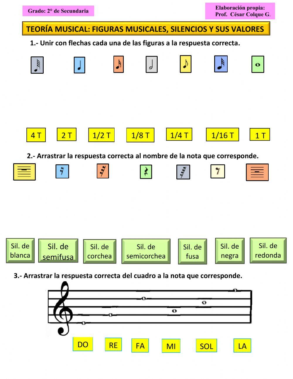 Cuestionario - figuras musicales