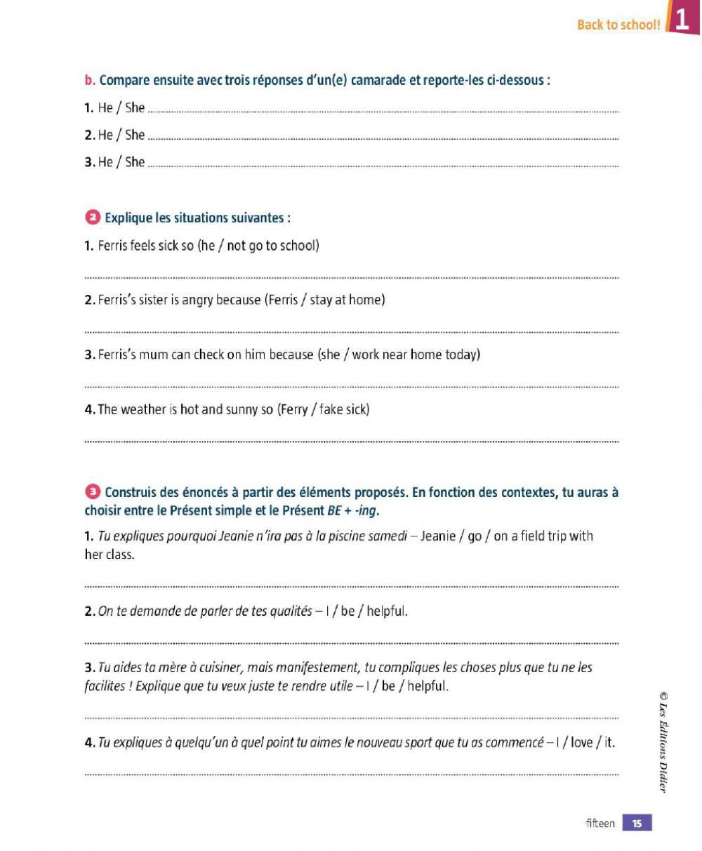 Present simple VS BE -ing