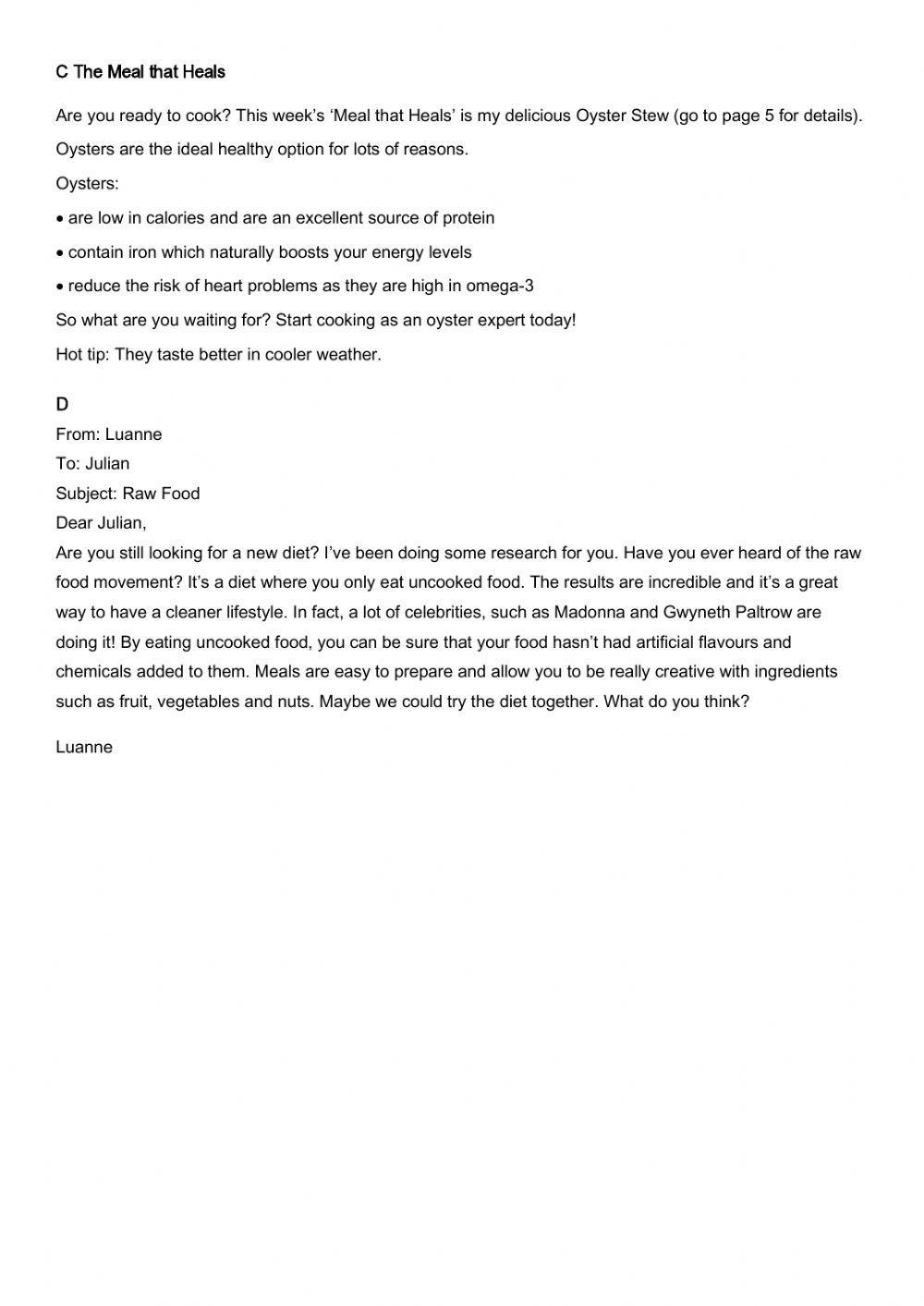 Quiz Onscreen 3 Unit 6