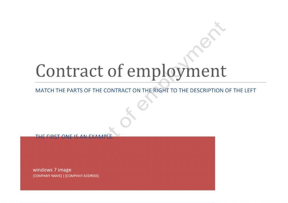 Contract of employment