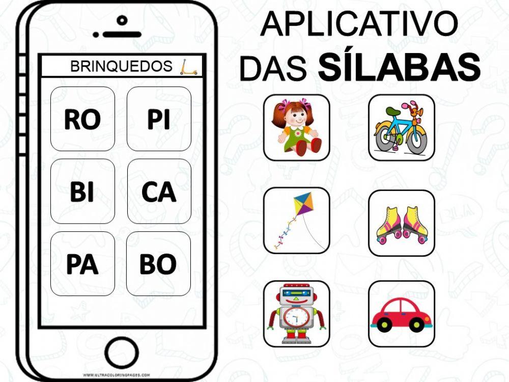 Aplicativo das sílabas: Brinquedos