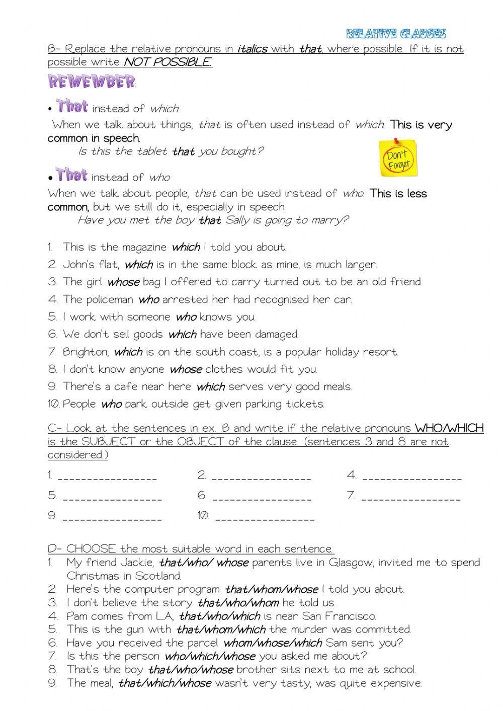 RELATIVE CLAUSES theory & EX part 1