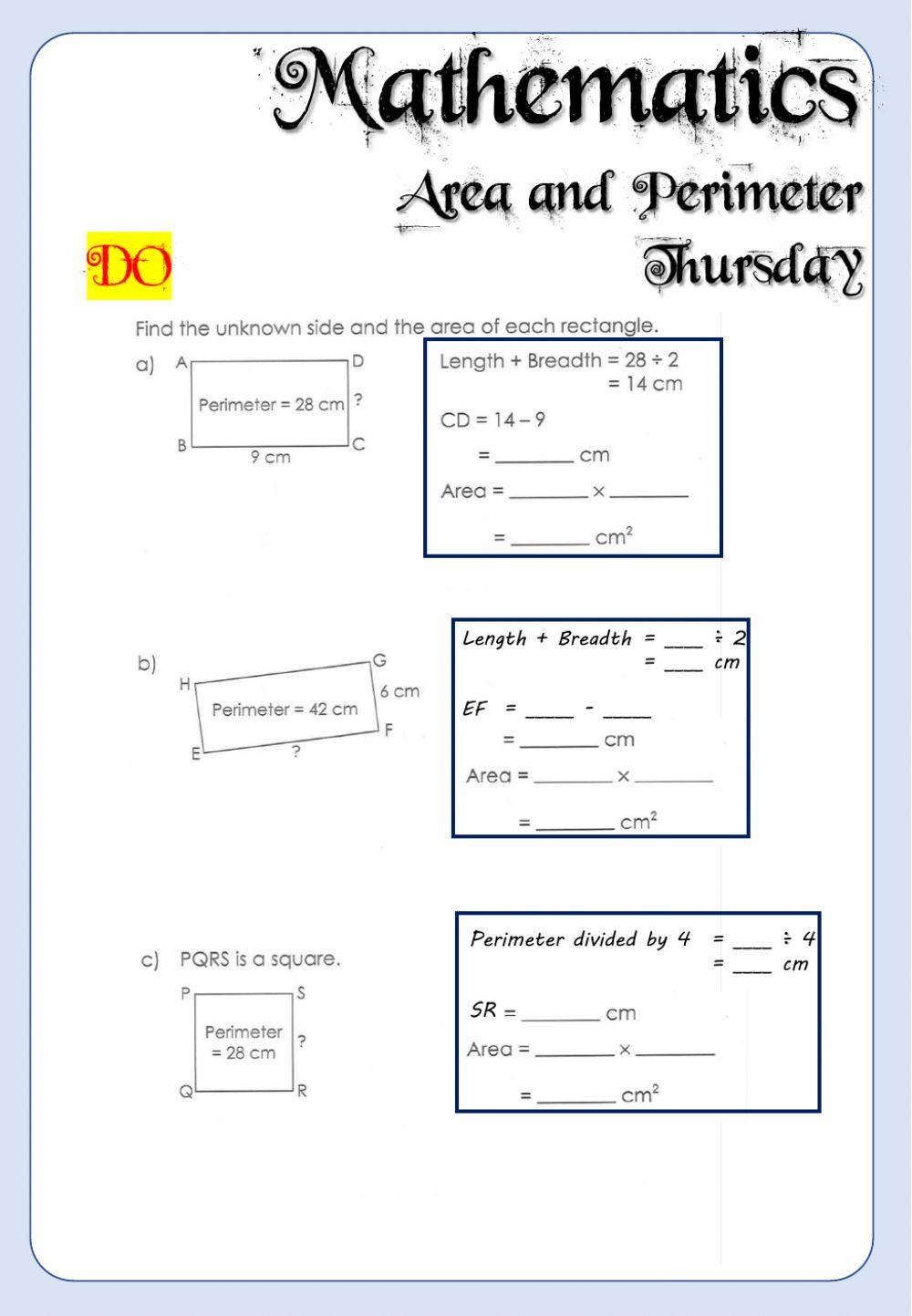 Week 21 - Math - Thursday 6