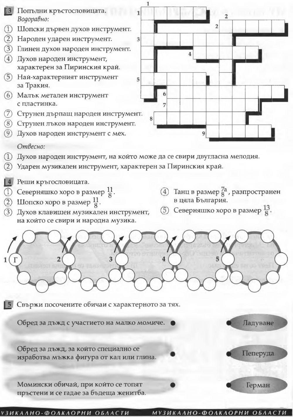 6. Музикално-фолклорни области обобщение