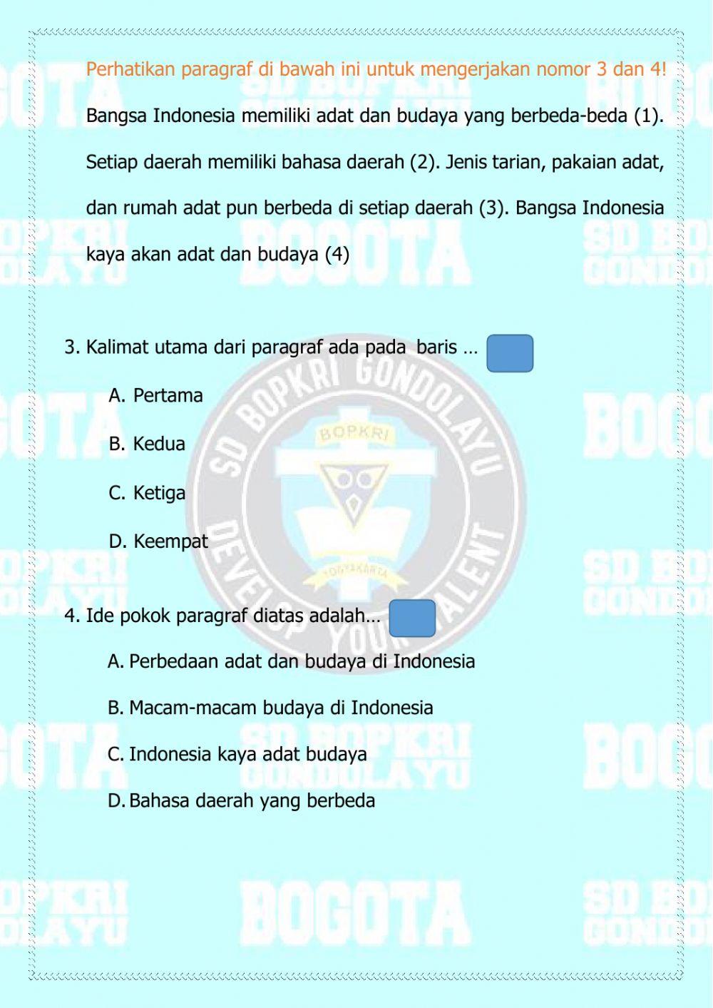 Kalimat utama dan ide pokok