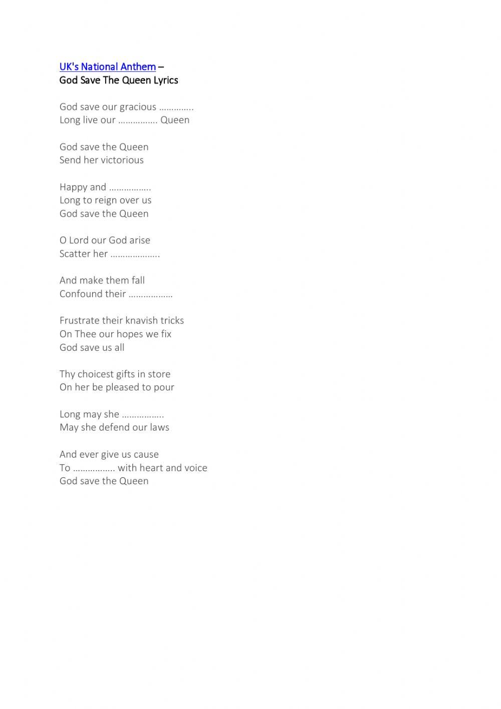 Uk's national anthem