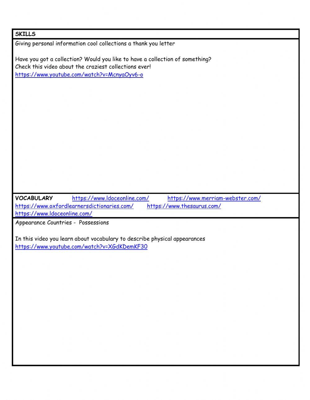 HS L1 WEEKLY PLAN week 2