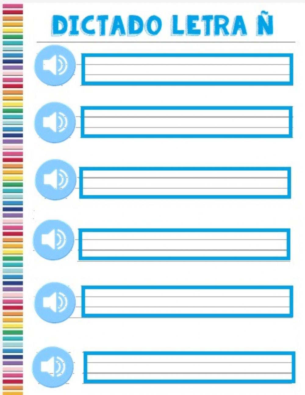 Dictado letra Ñ