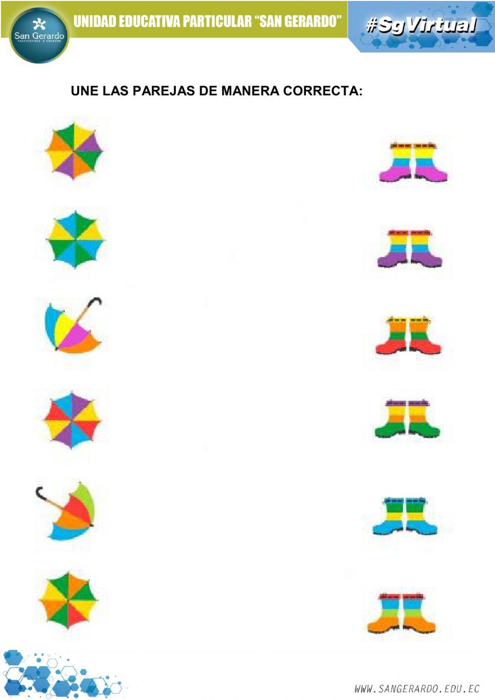 Une con flechas las parejas