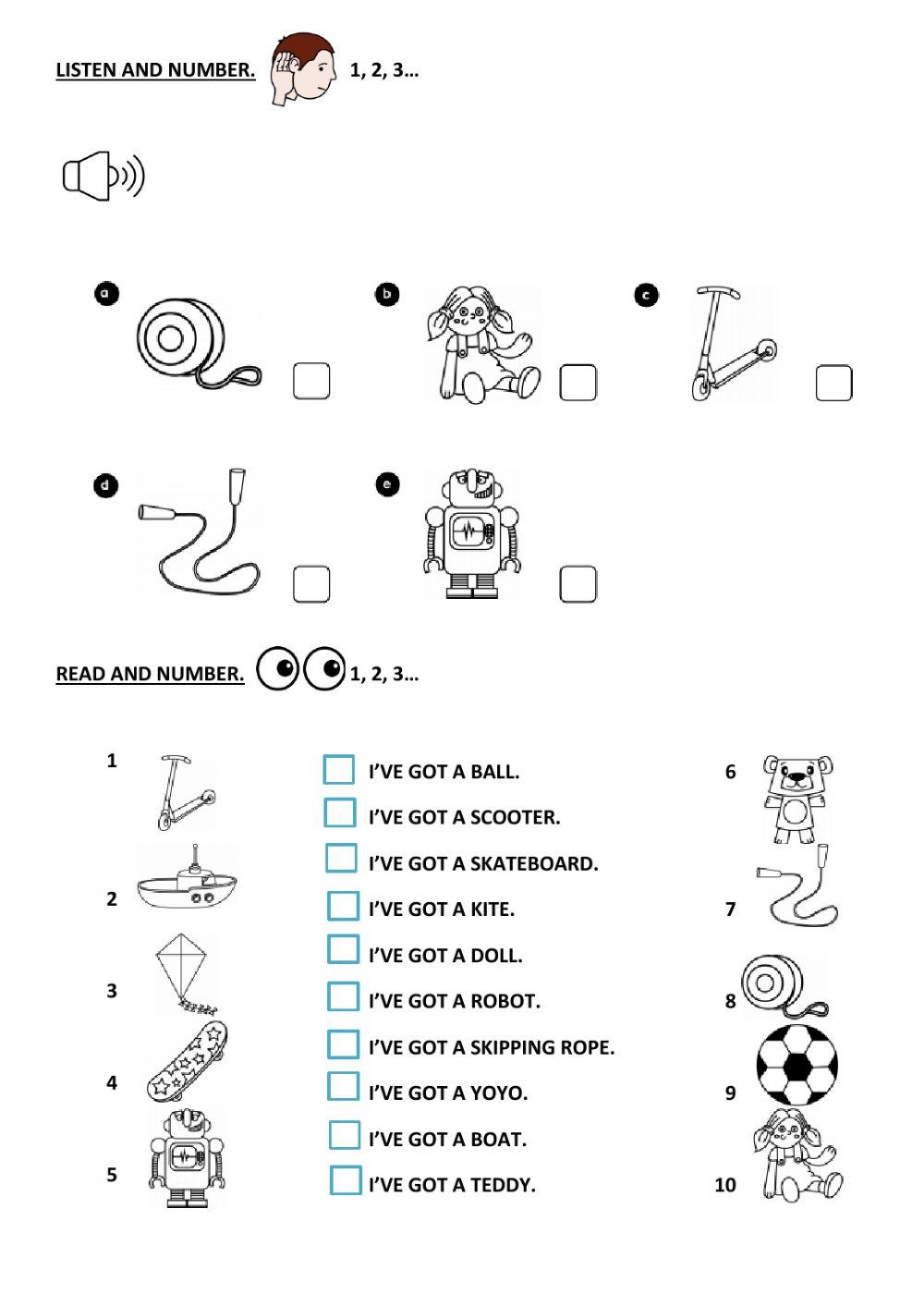 TAREA 2º inglés . Semana 27 de julio TOYS