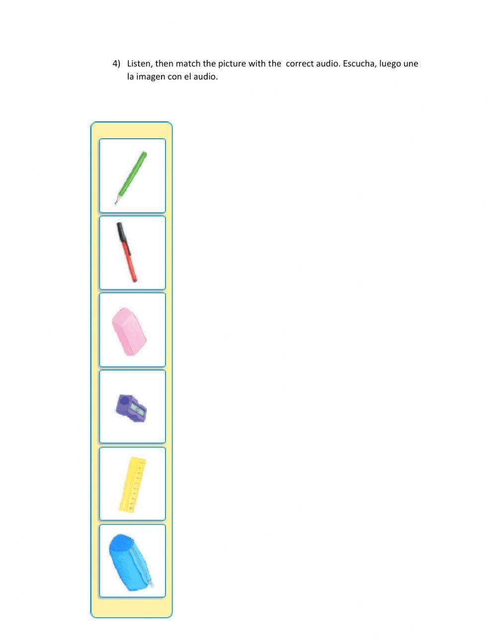 Family Members and school supplies