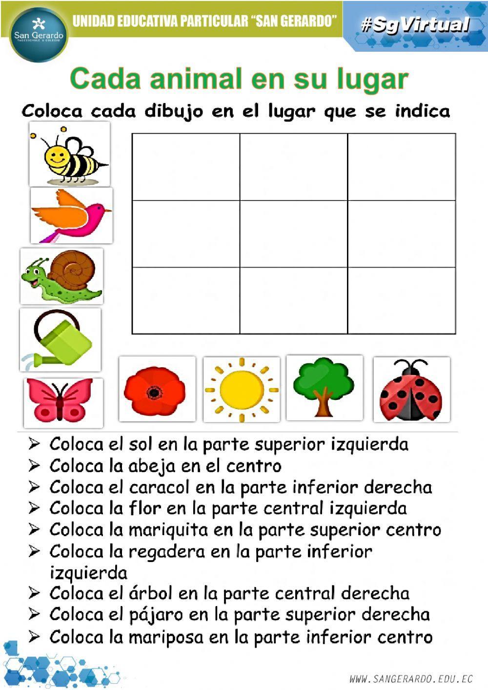 Cada animal en su lugar