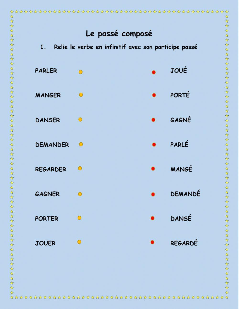 Le Verbe Regarder Au Passé Simple Passé composé interactive worksheet for Secundaria | Live Worksheets