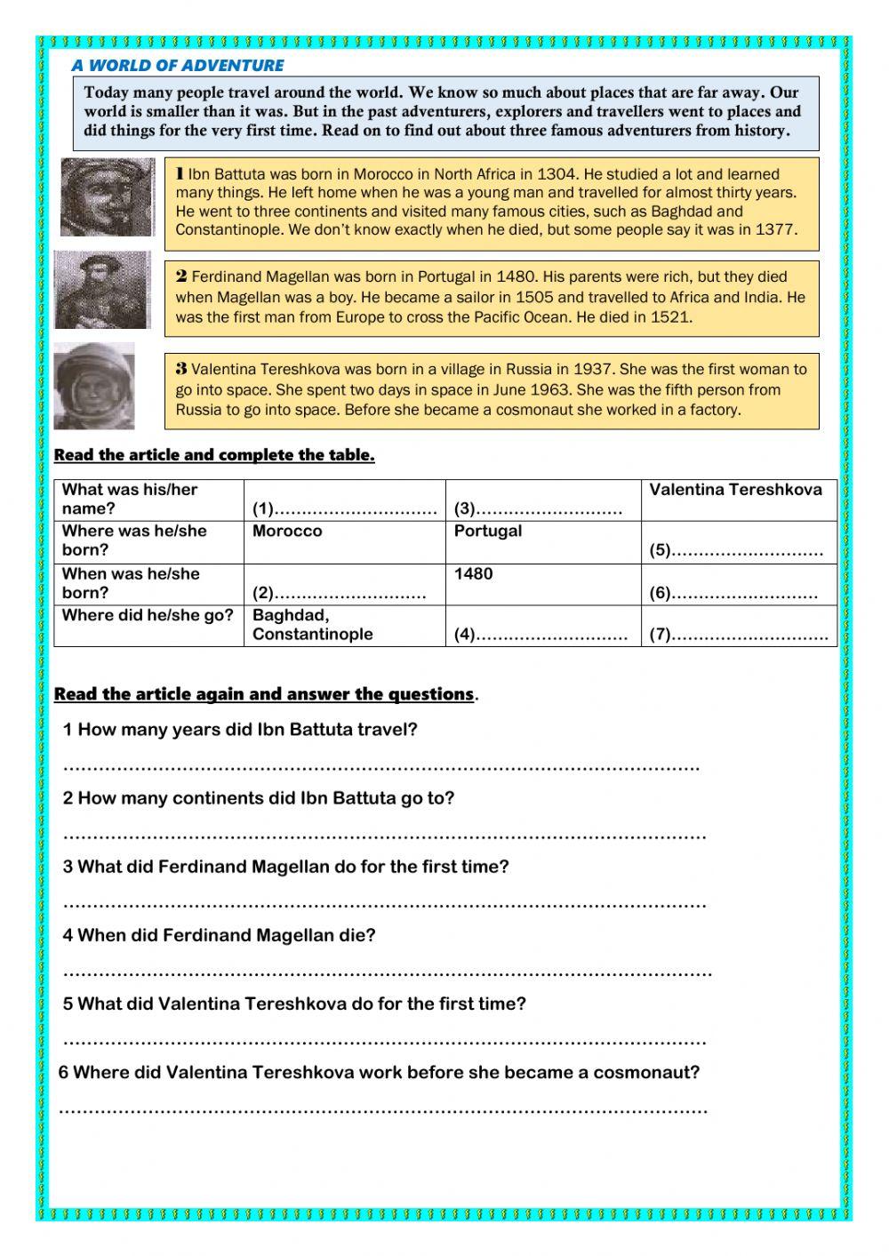 Reading comprehension