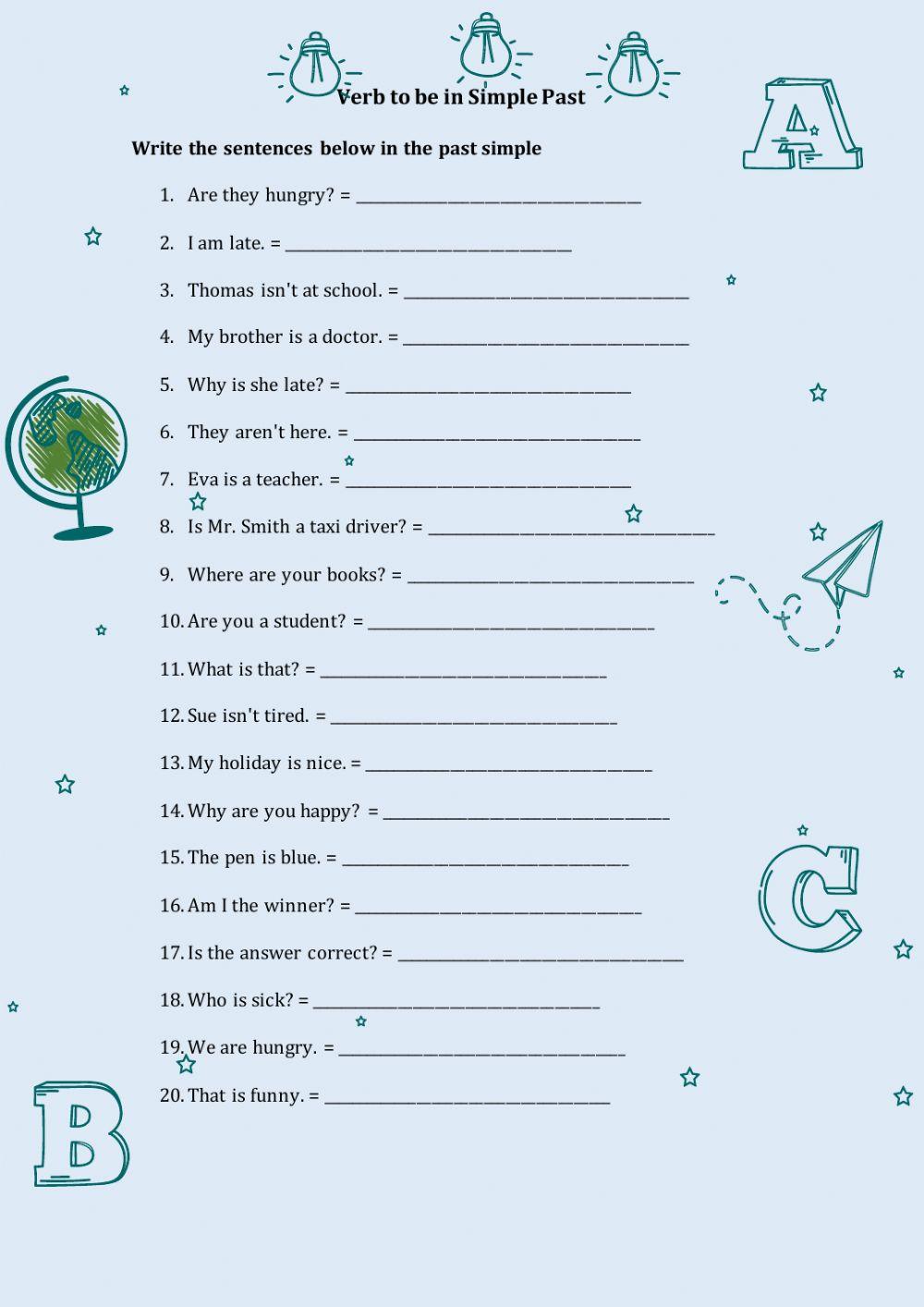 Simple Past Verb to be