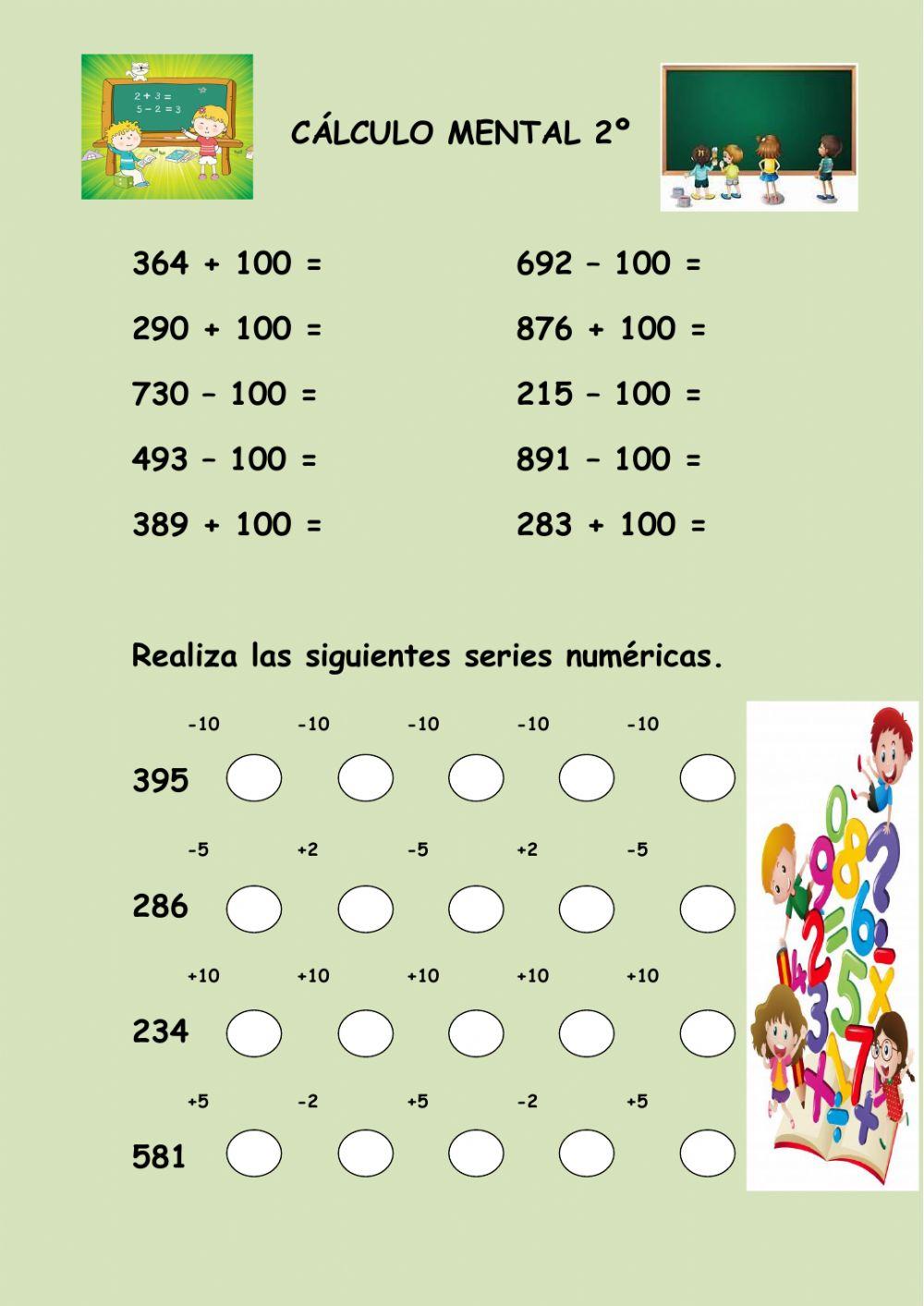 Cálculo mental 2º