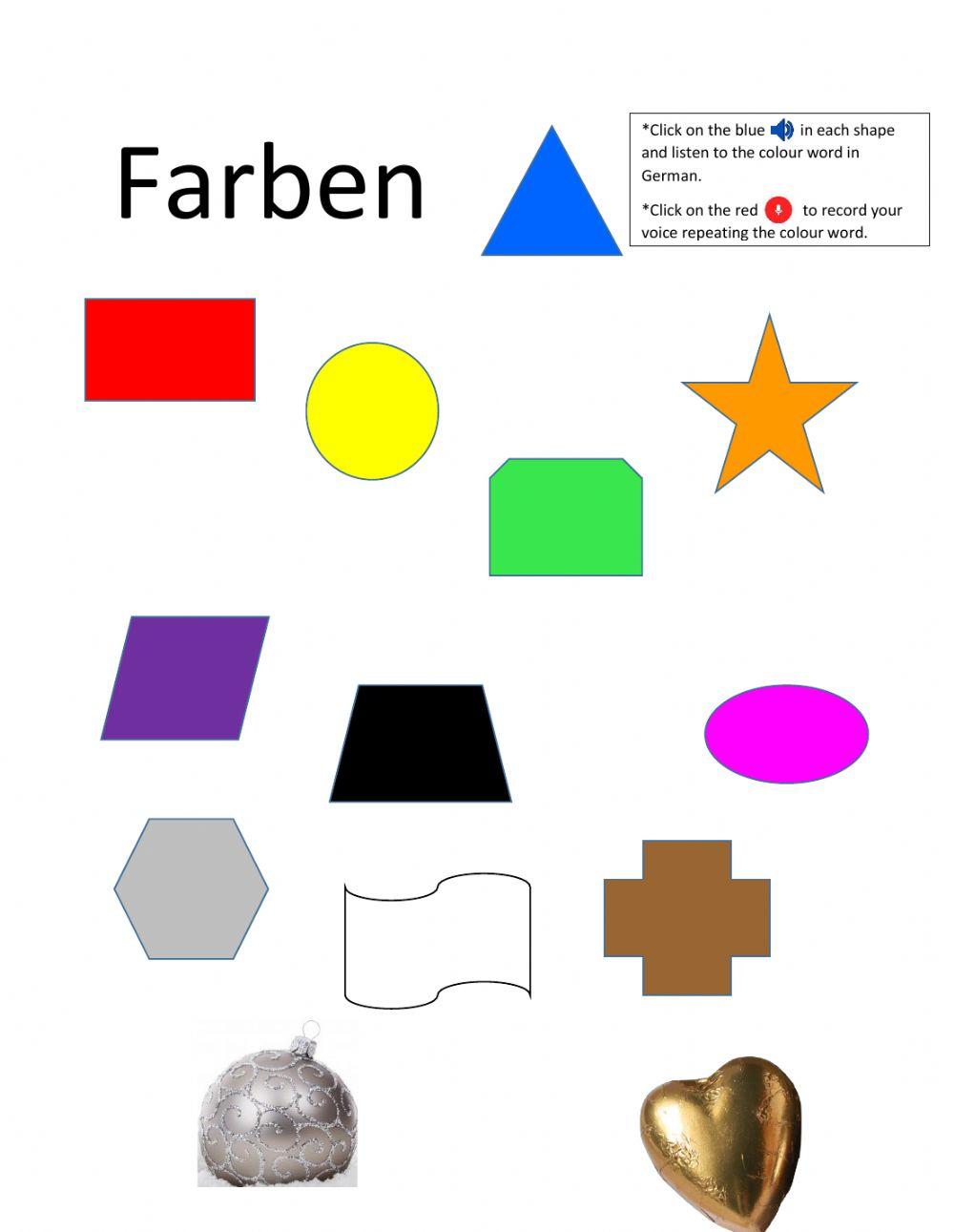 German 1 Colour Listen and Say