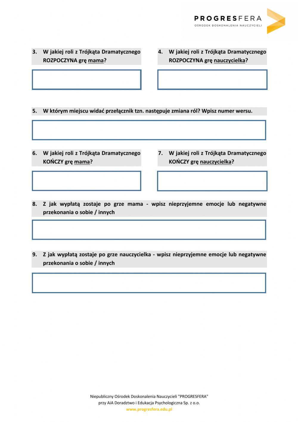 Przeanalizuj grę psychologiczną-Tak, ale