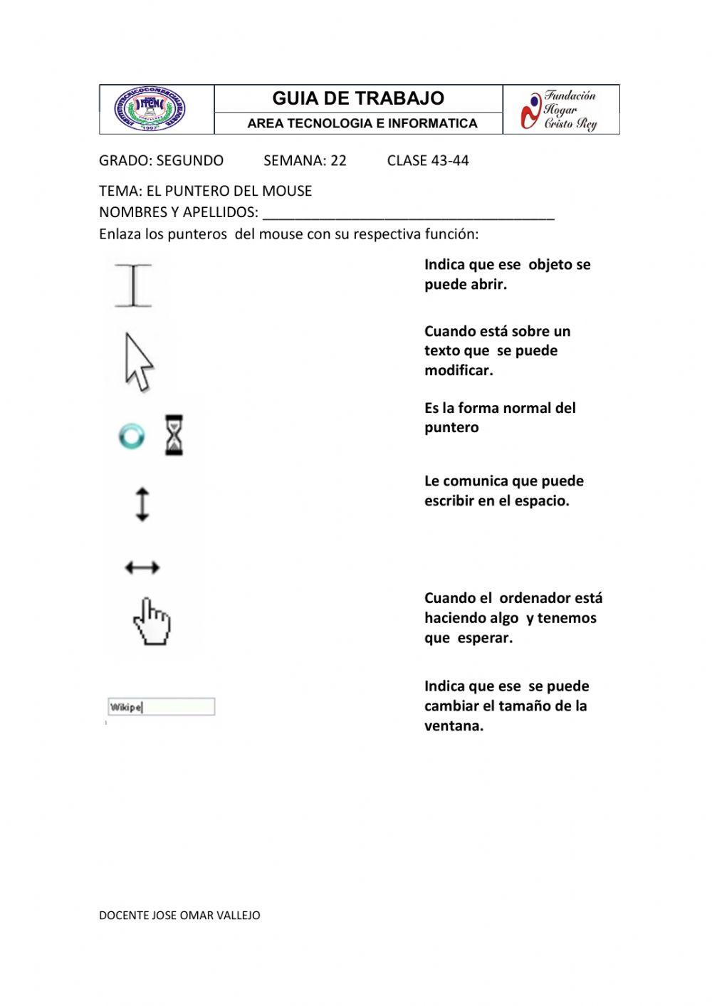 El puntero del mouse