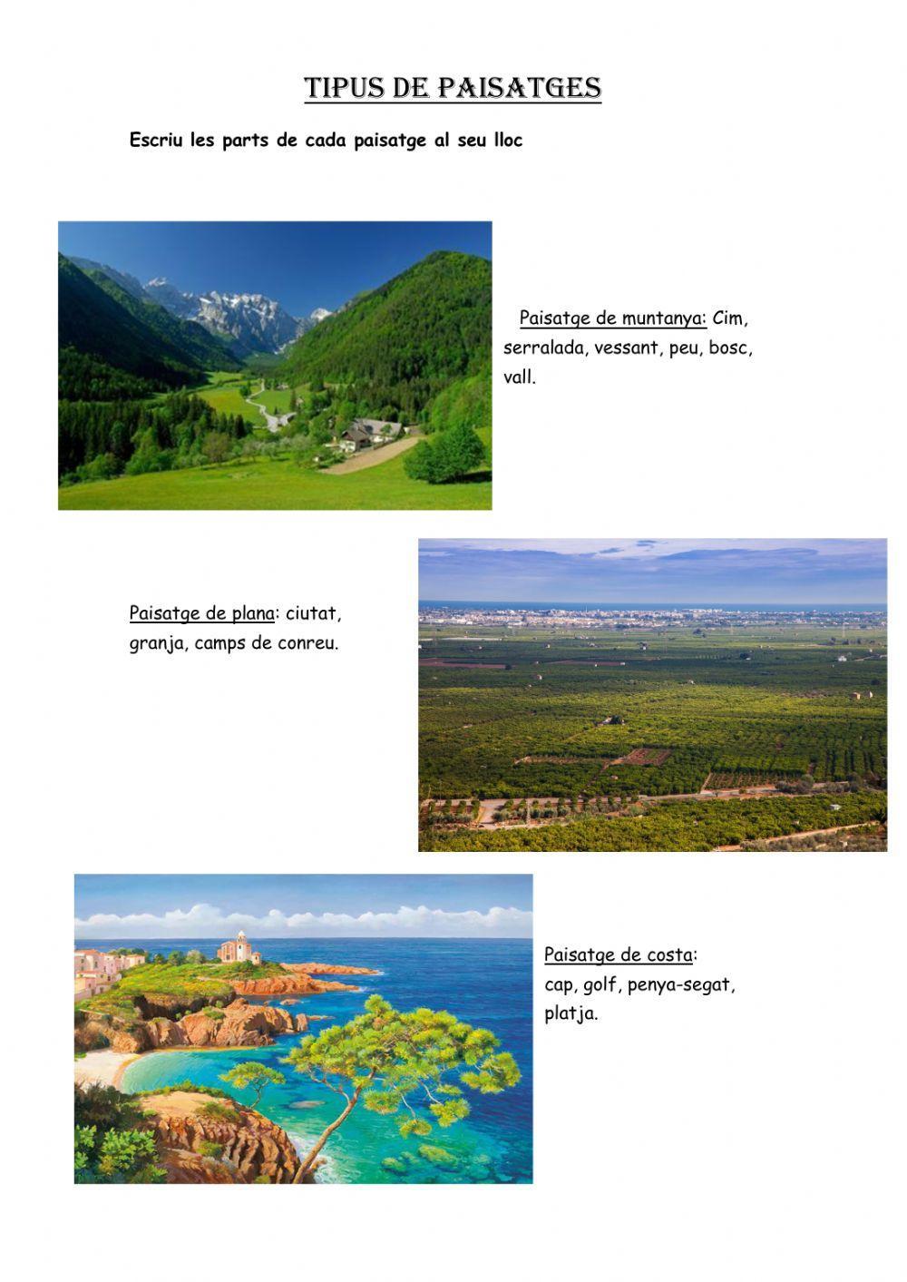 Tipus de paisatges