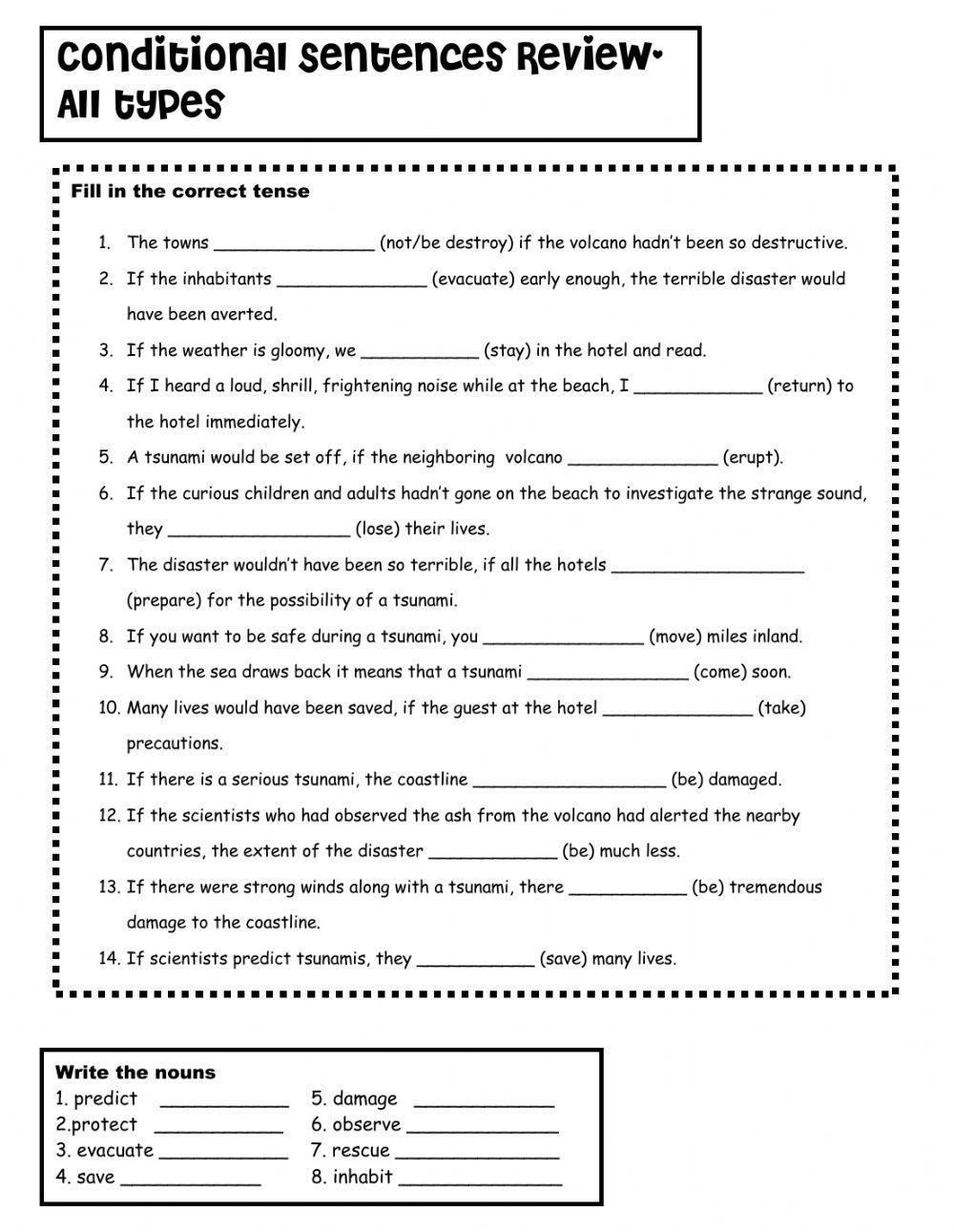 Conditionals. All types