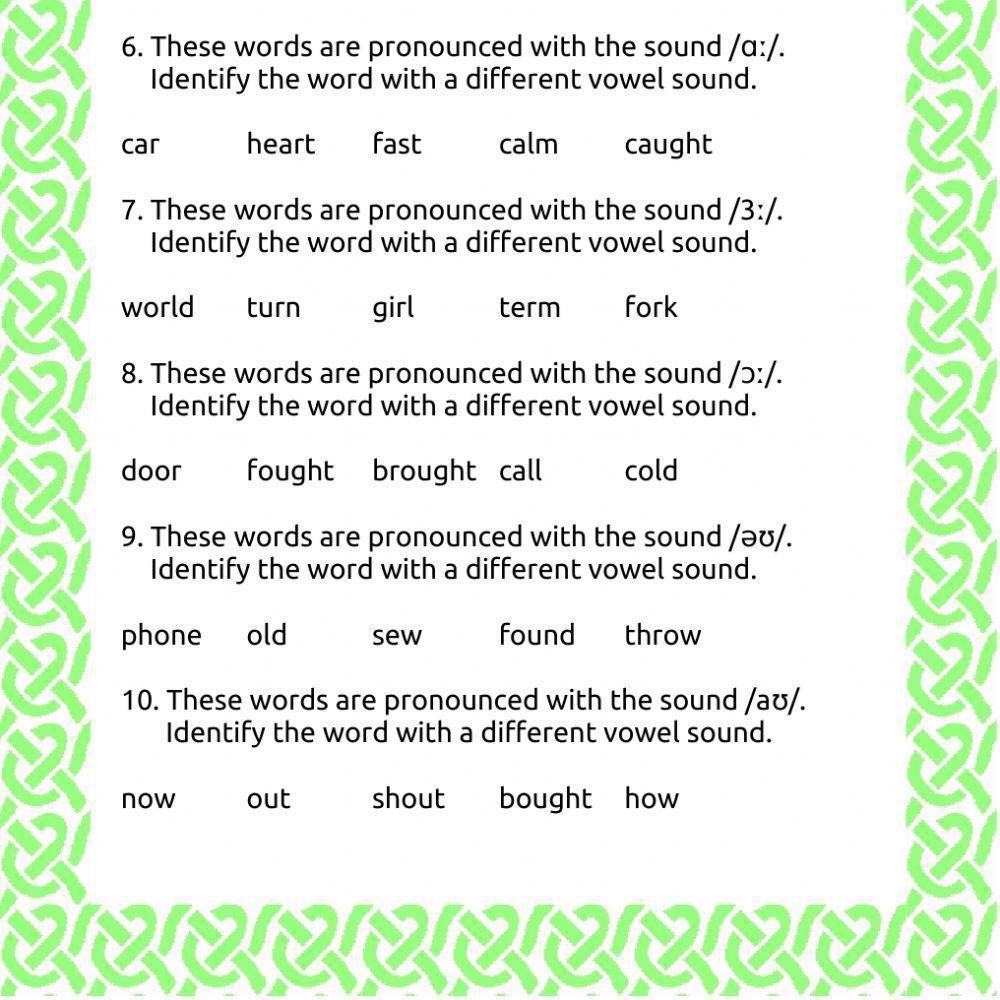 Phonetics 2: -eɪ, iː, ɜː, ɑː, ɔː, əʊ, aʊ-