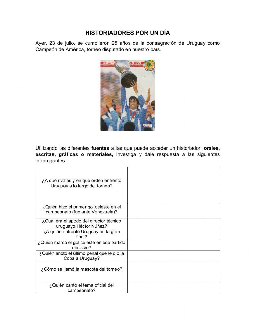 Historiadores por un día