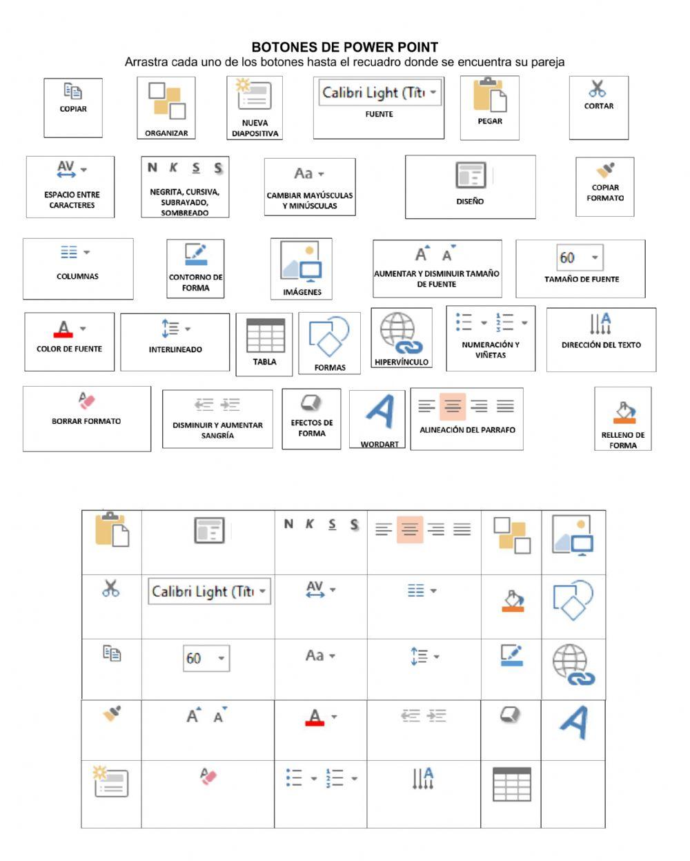 Identificación Botones de PowerPoint