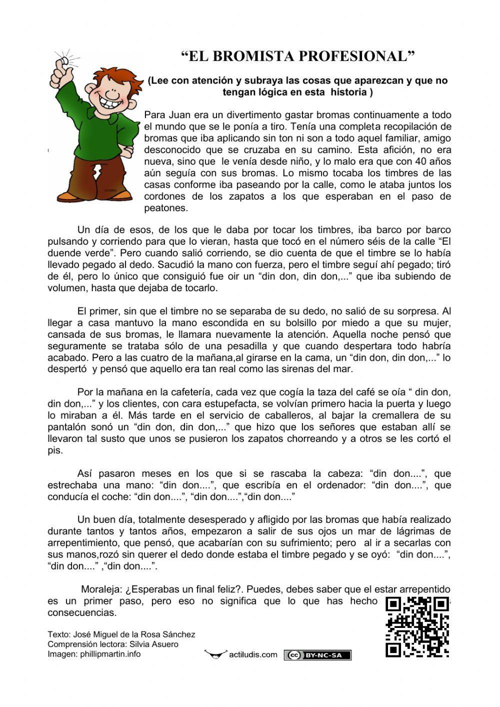 LECTURAS ABSURDAS: EL BROMISTA PROFESIONAL