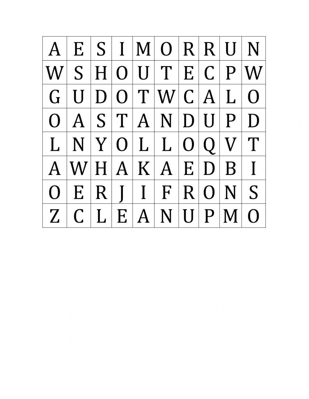 Basic commands puzzle worksheet live worksheets