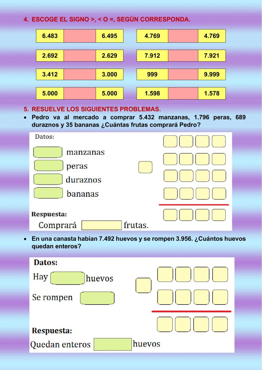 Números de cuatro cifras