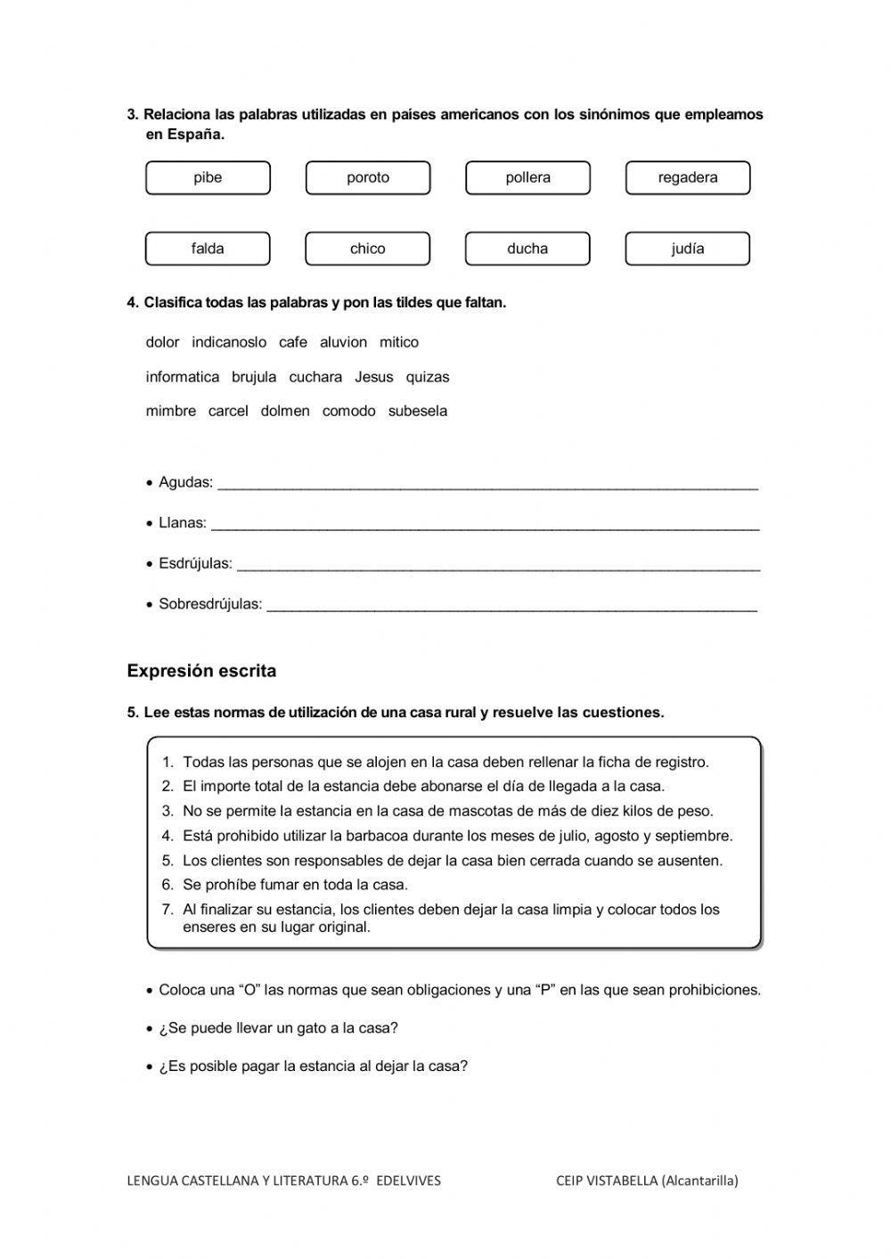 Ficha refuerzo u1 lc 6º ep.