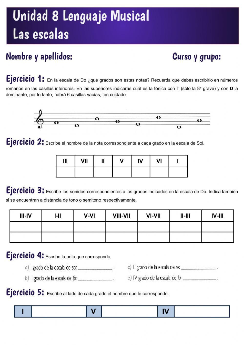 Unidad 8 Las escalas