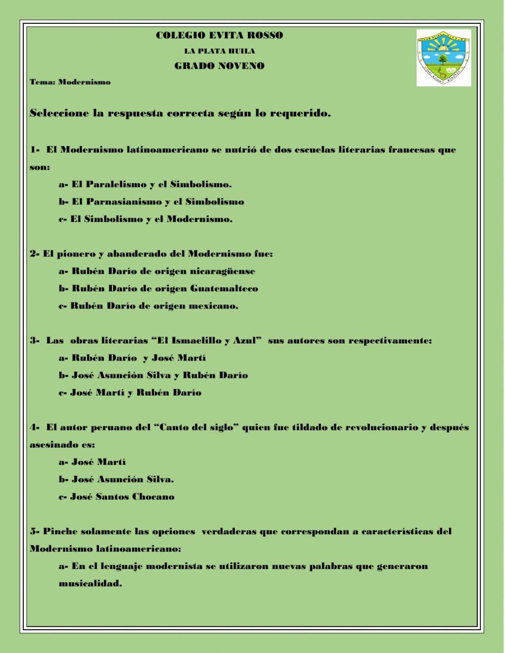 Literatura del Modernismo latinoamericano