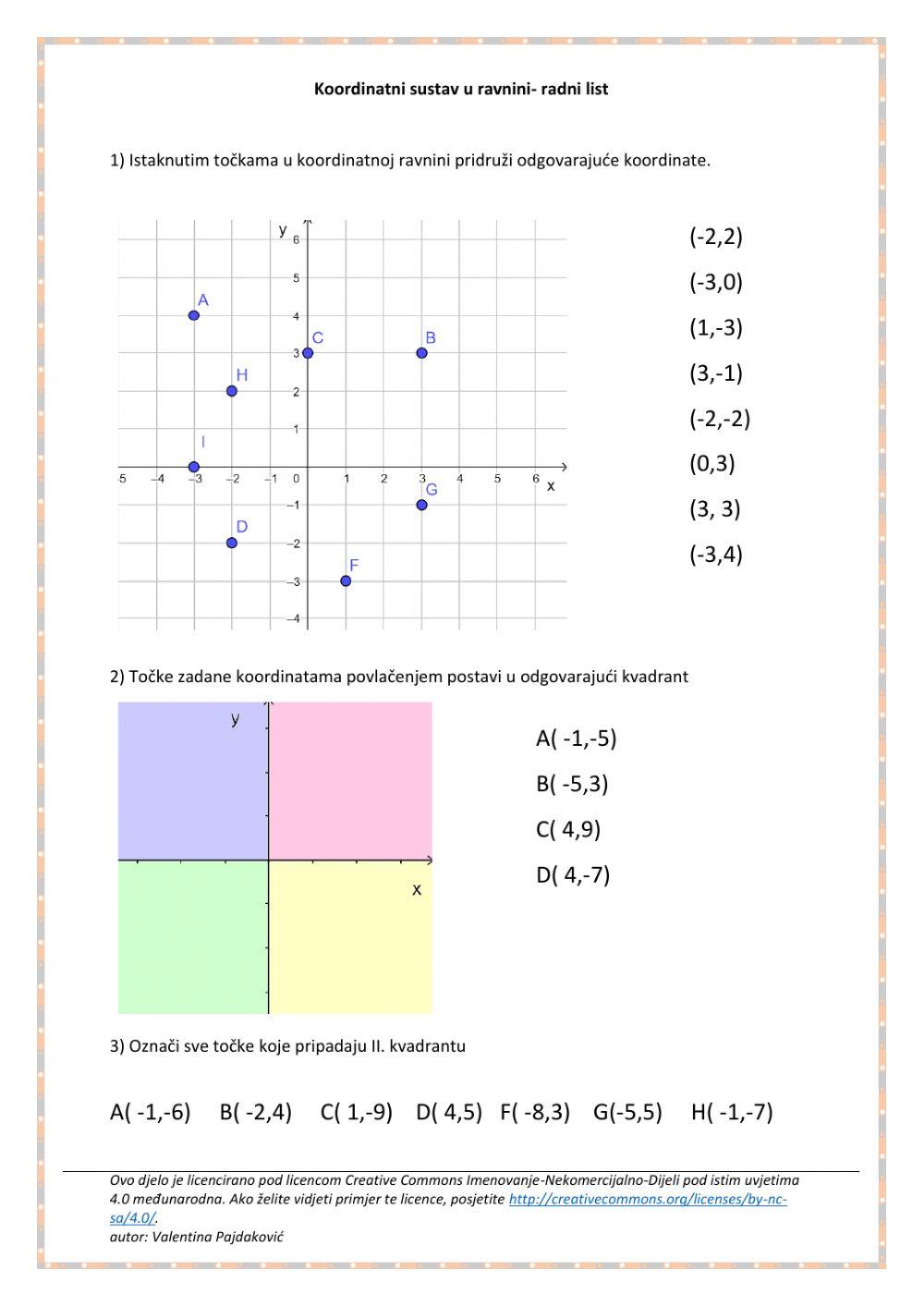 Koordinatni sustav u ravnini