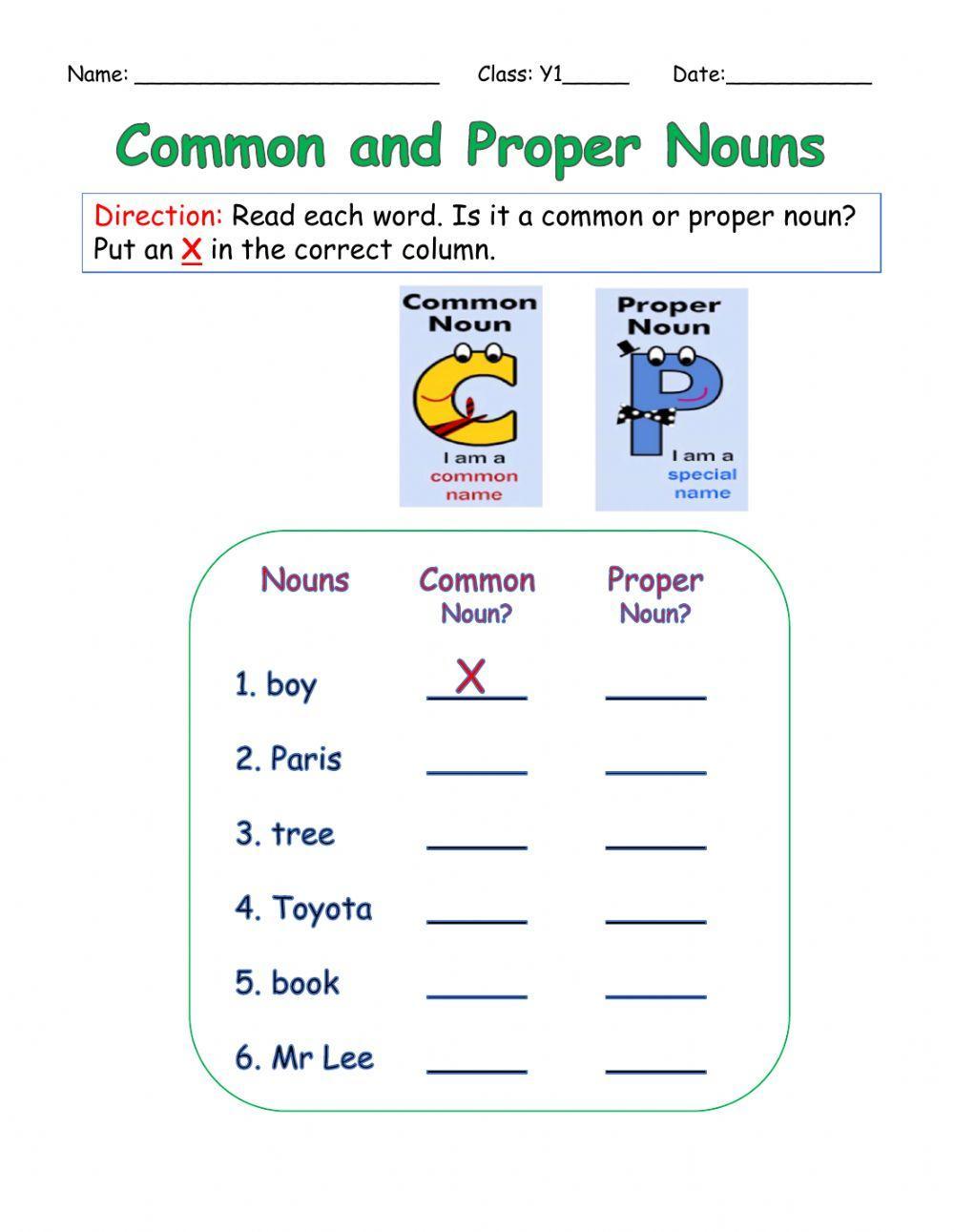 Common and Proper Nouns