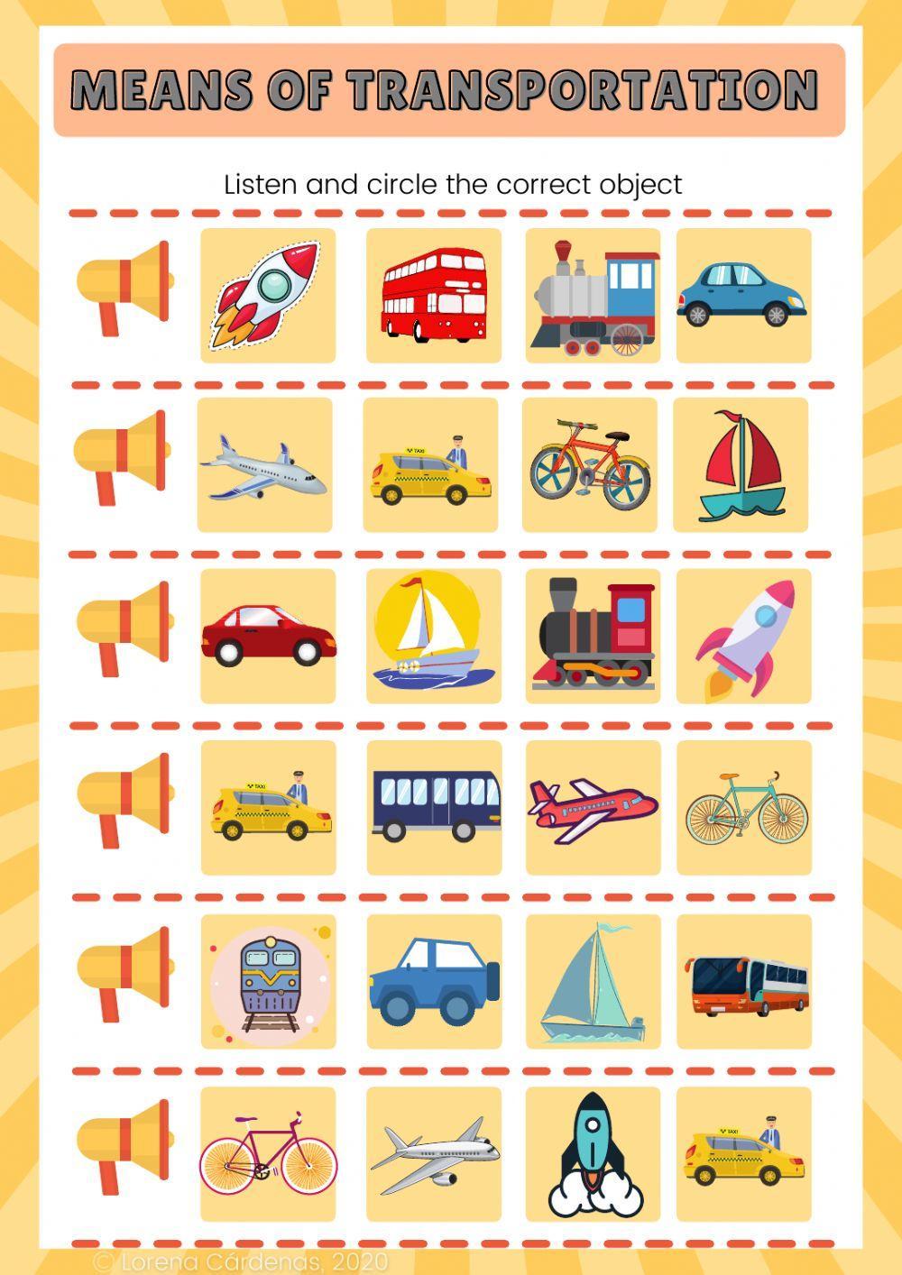 Means of transportation 2 Means of transportation 2