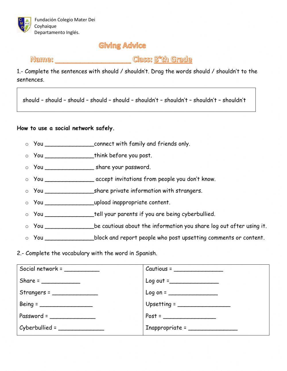 Give advice using social network