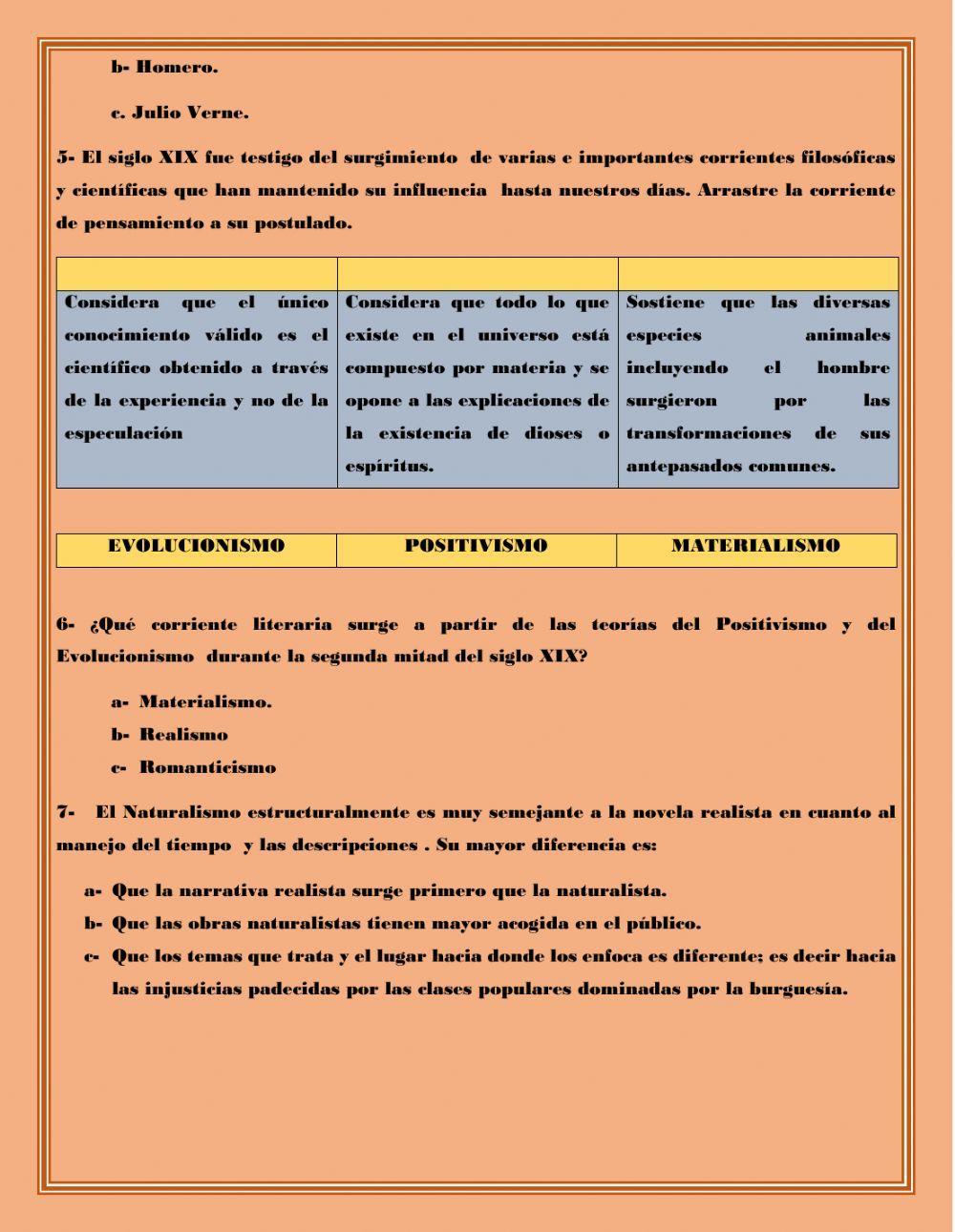 Realismo y Naturalismo europeo