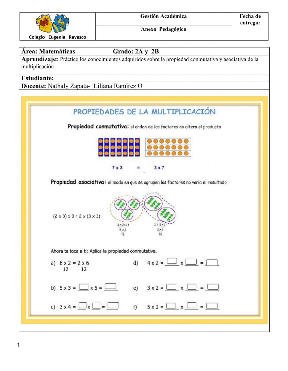 Propiedad comunutativa y asociativa