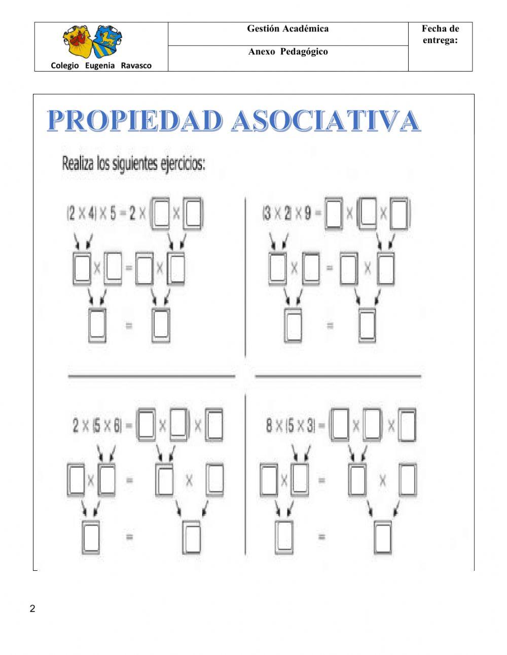 Propiedad comunutativa y asociativa