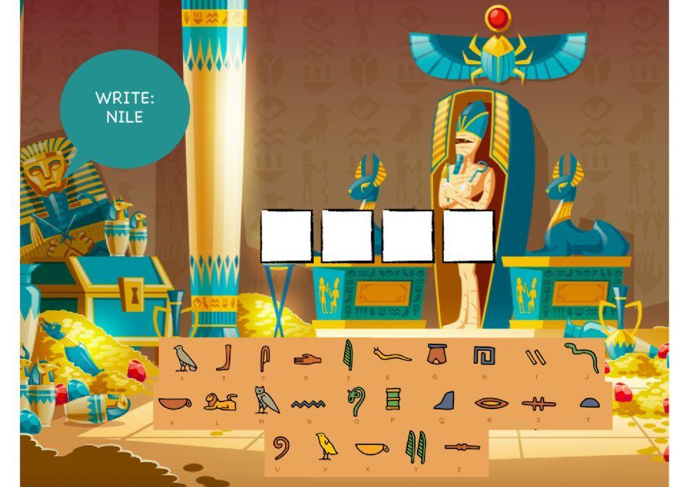 Write with hieroglyphics