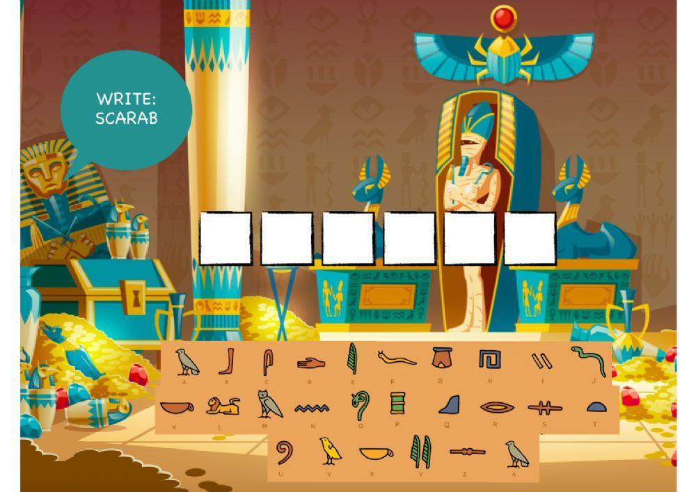 Write with hieroglyphics