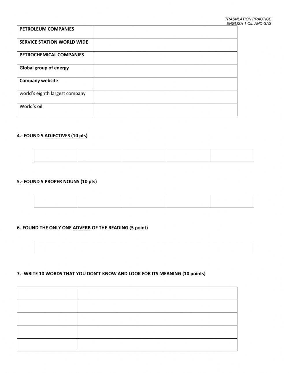 TRANSLATION SHELL PRACTICE