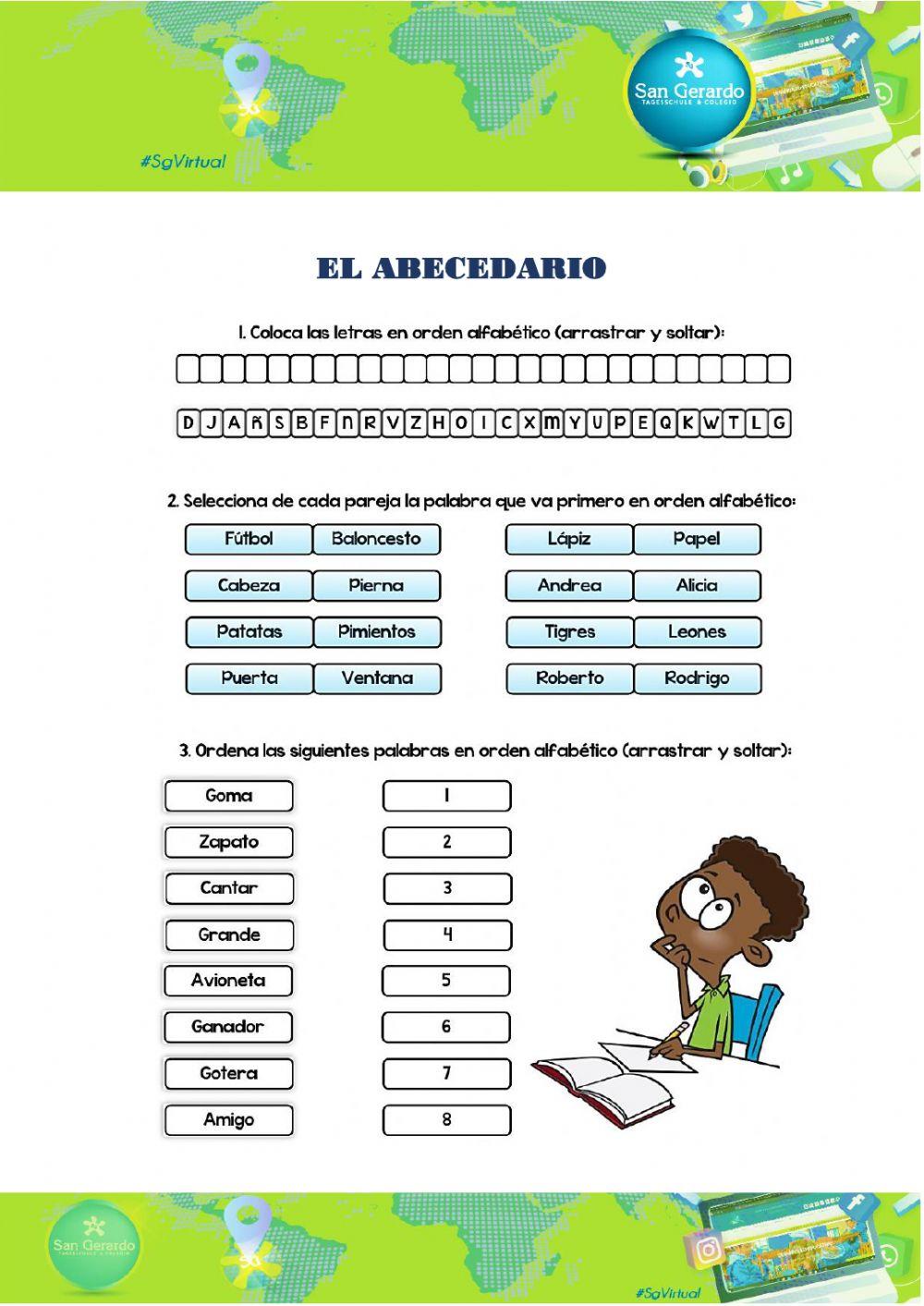 Orden alfabético Orden alfabético