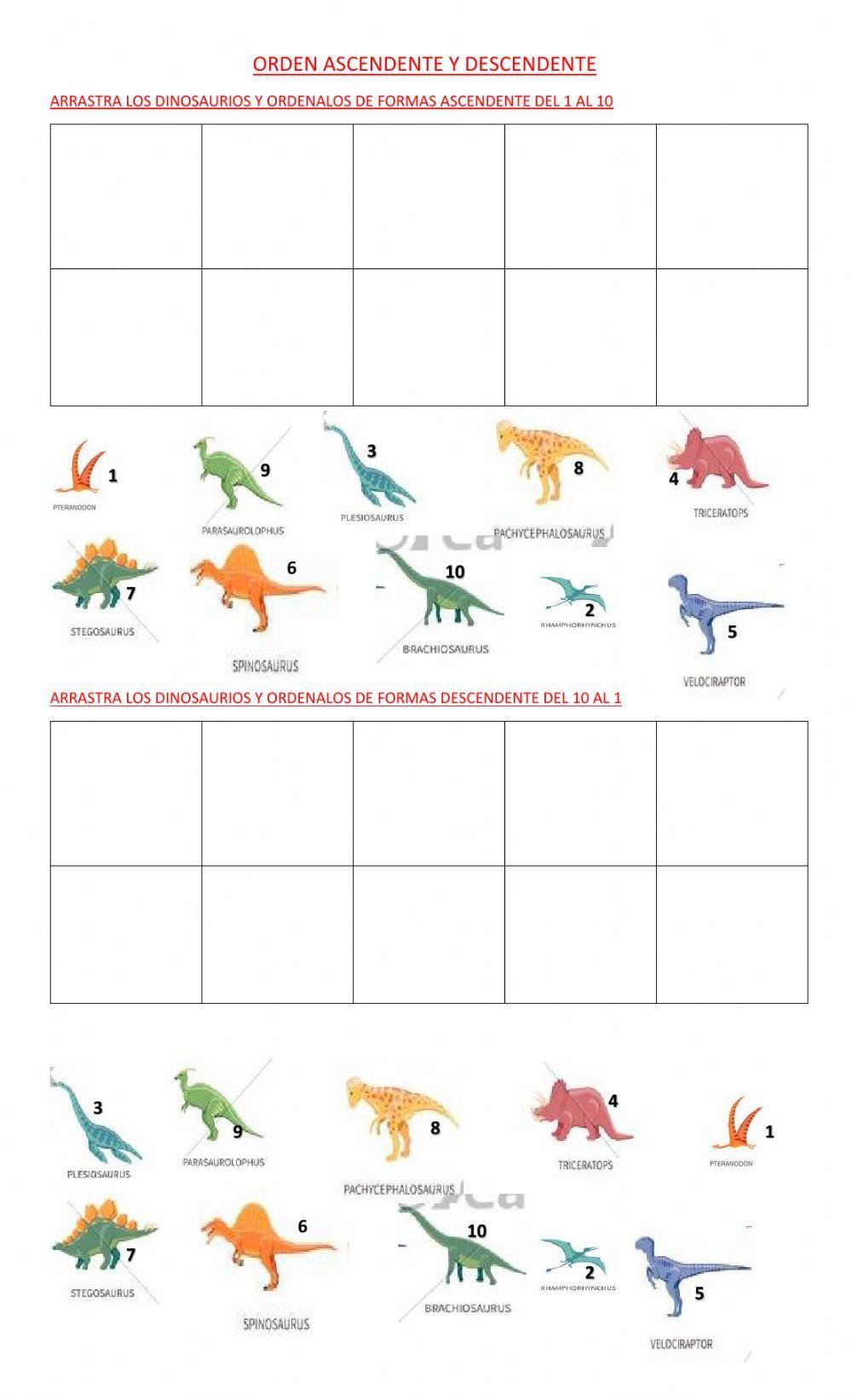 Ordenar de forma ascendente y descendente